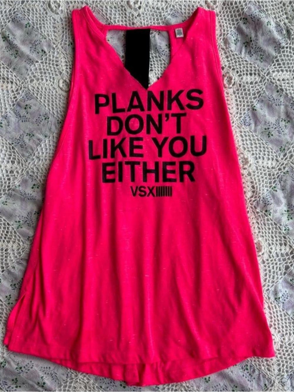 Victoria's Secret Bright Pink Graphic Tank Top